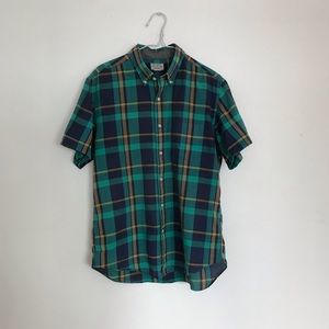 J.Crew Madras short sleeve button up